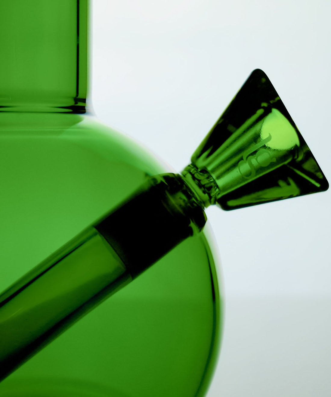 loke glass gaia bubbler in green