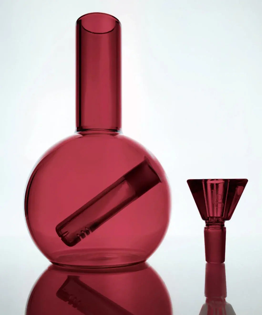 Gaia - Burgundy Loke Glass