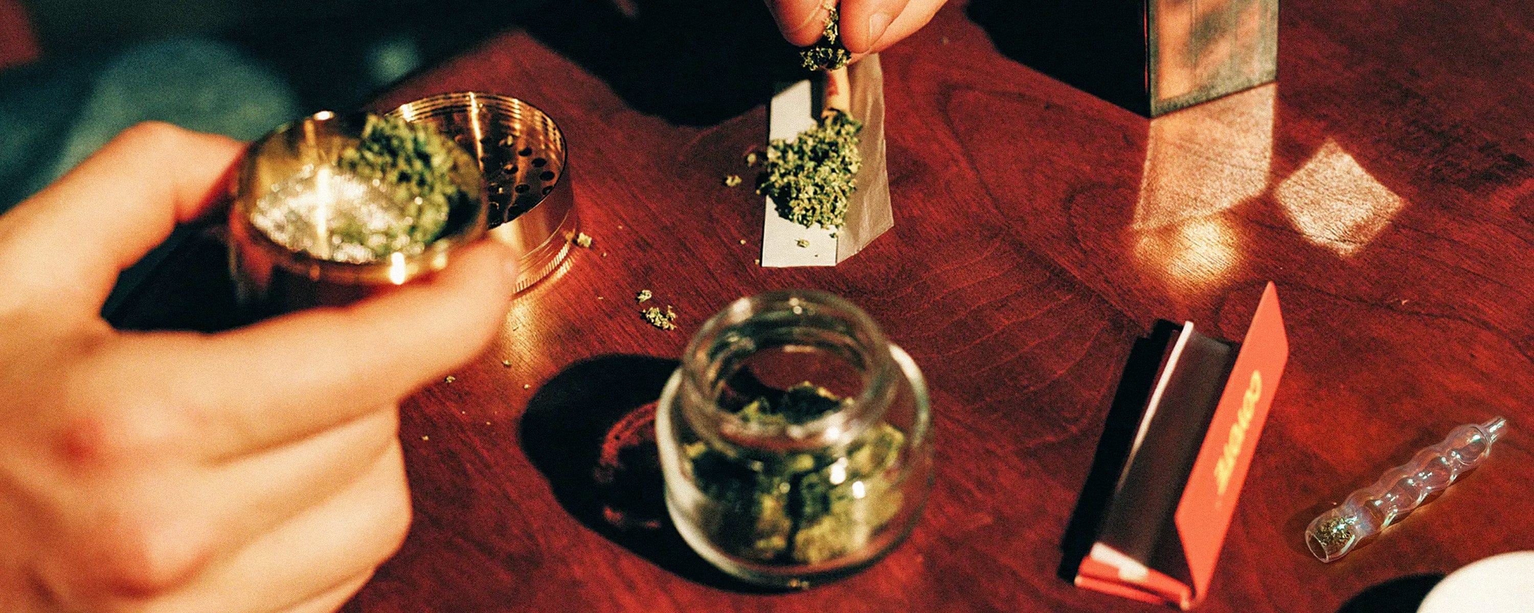loke glass one hitter pipe on table