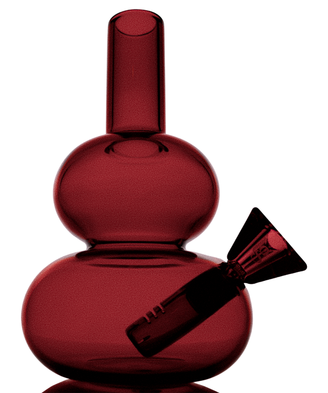 loke glass lilah bong in burgundy