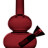 loke glass lilah bong in burgundy