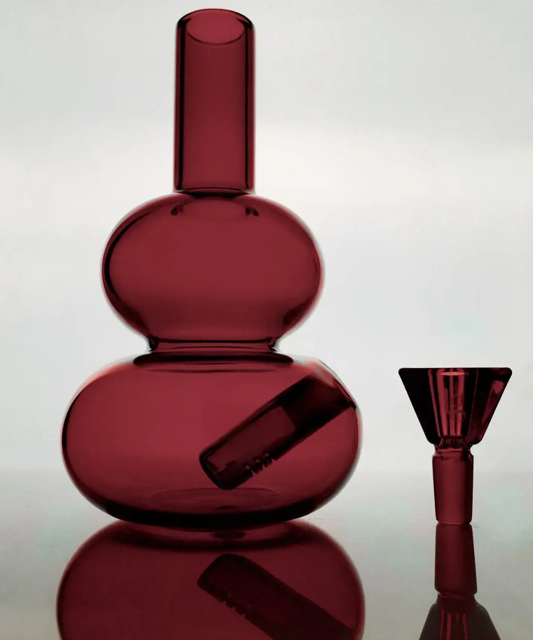 Lilah - Burgundy Loke Glass